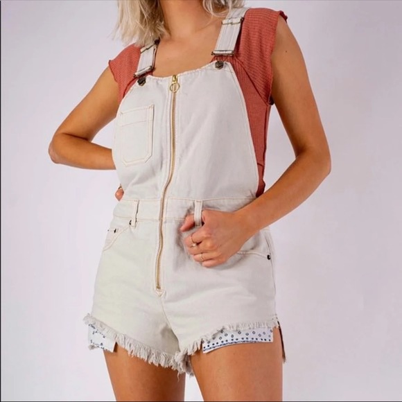 Free People Sunkissed Shortall Off White ☀️ 🏖 - Picture 1 of 2